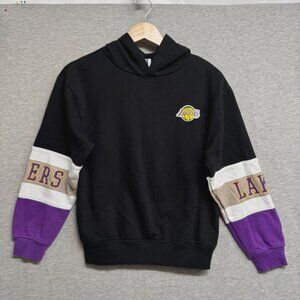 Los Angeles Lakers NBA Colorblock Hoodie Logo Sleeve Design Youth 10-12